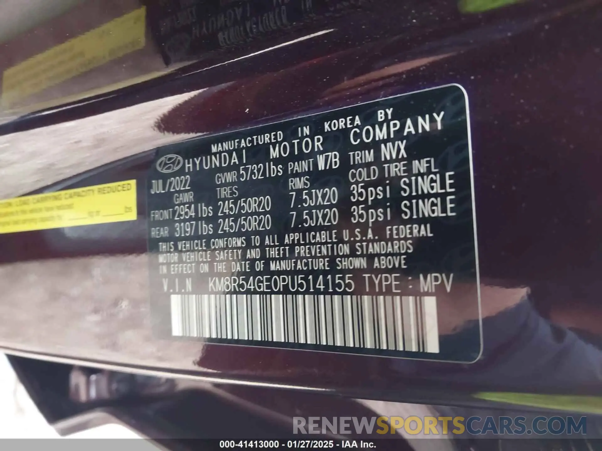 9 Photograph of a damaged car KM8R54GE0PU514155 HYUNDAI PALISADE 2023