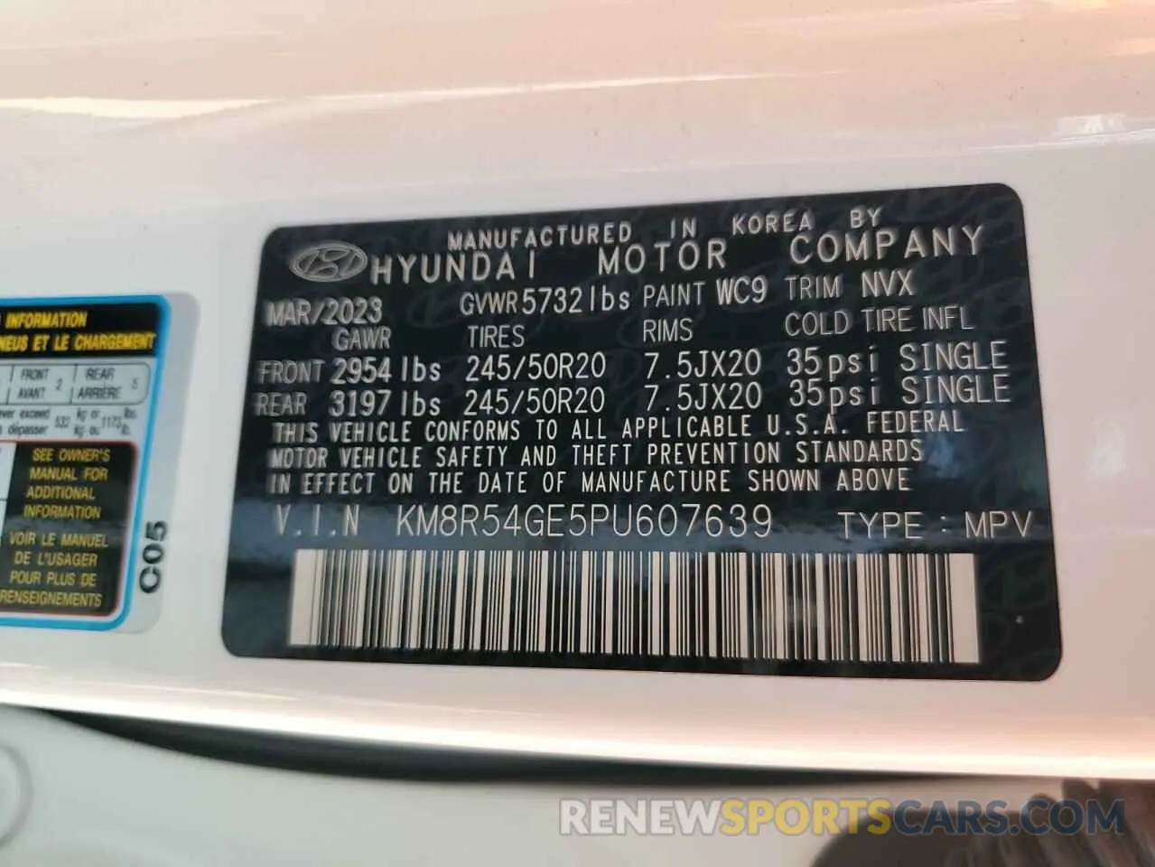 15 Photograph of a damaged car KM8R54GE5PU607639 HYUNDAI PALISADE 2023
