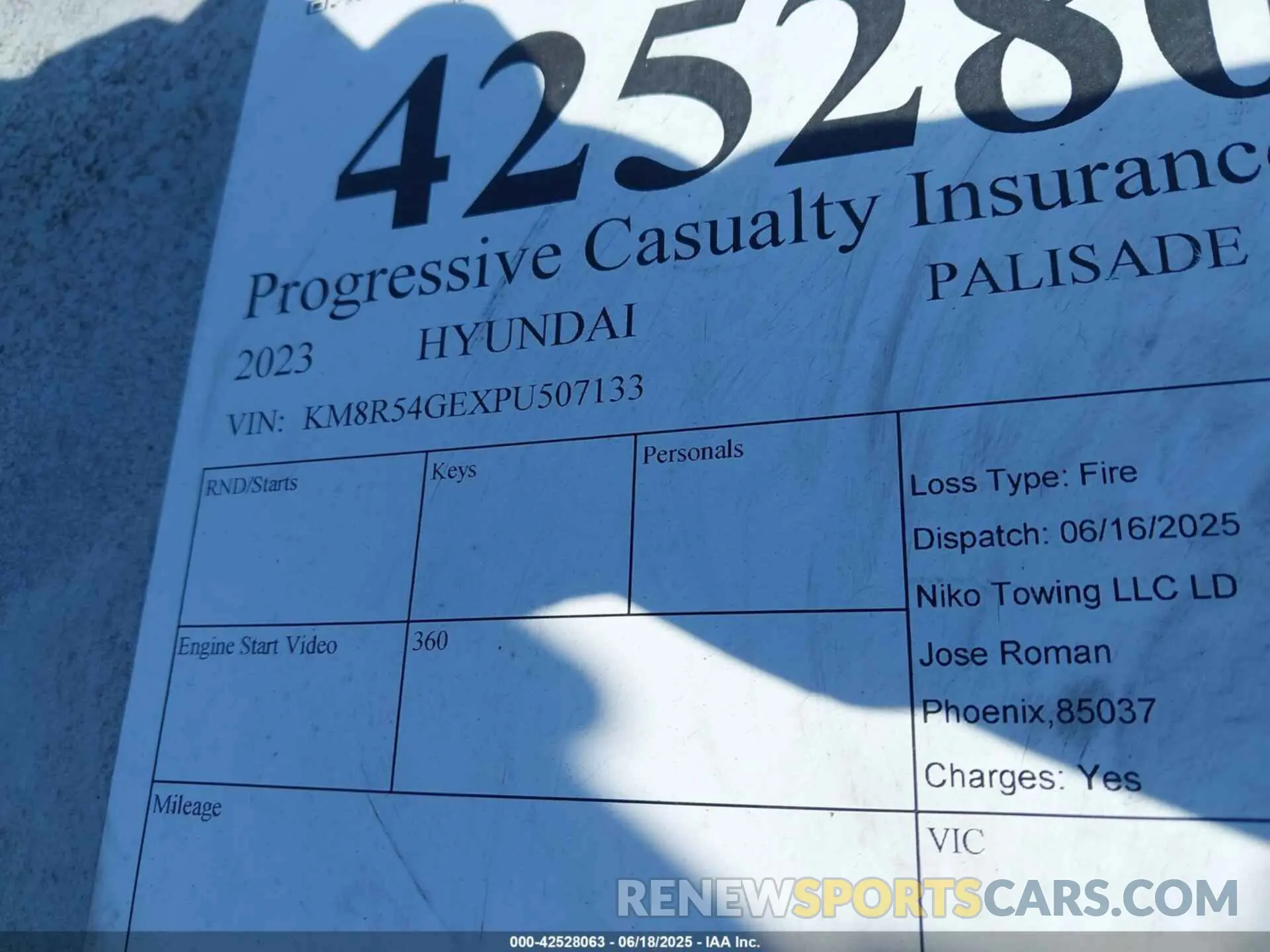 9 Photograph of a damaged car KM8R54GEXPU507133 HYUNDAI PALISADE 2023