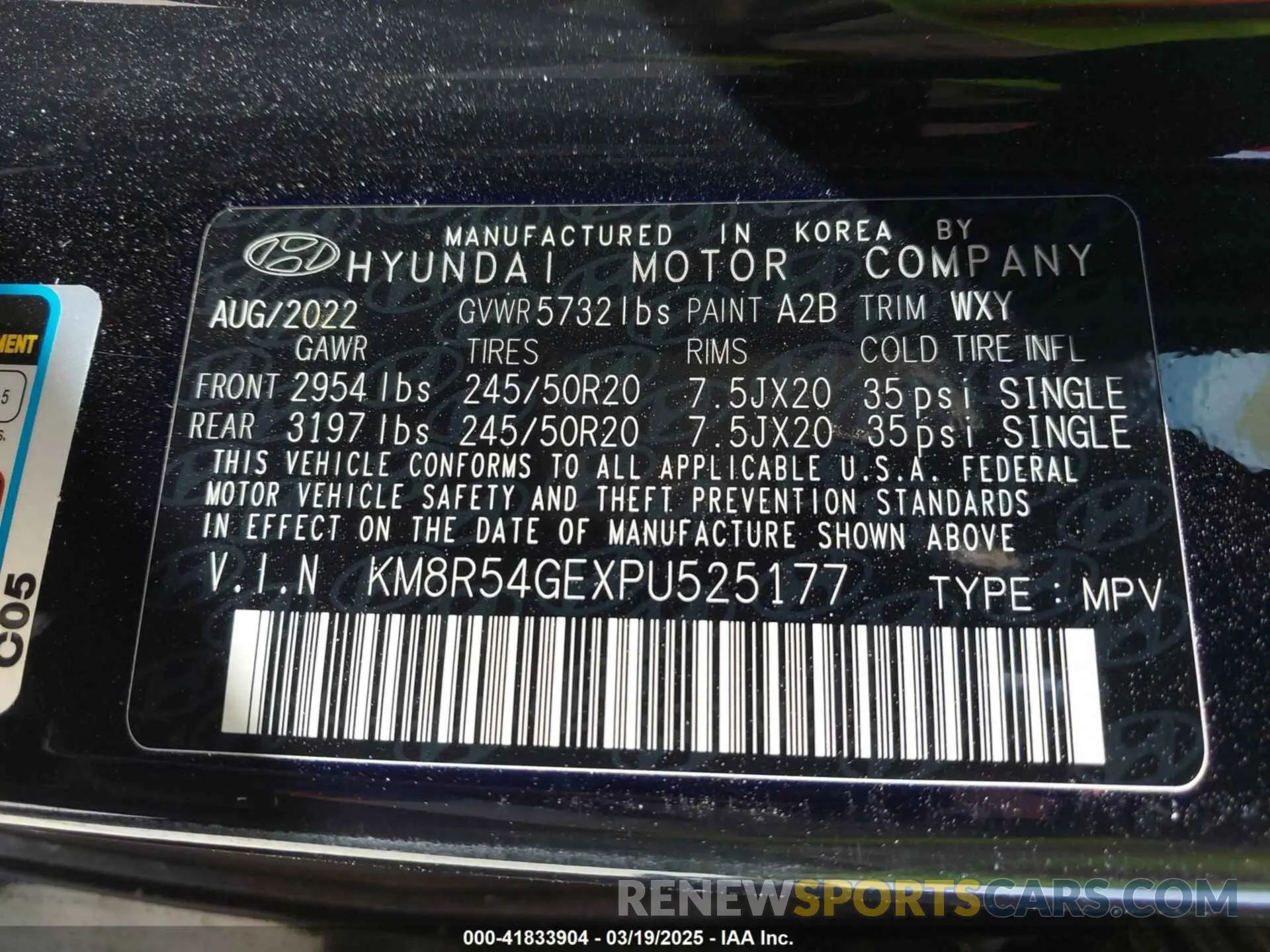 9 Photograph of a damaged car KM8R54GEXPU525177 HYUNDAI PALISADE 2023