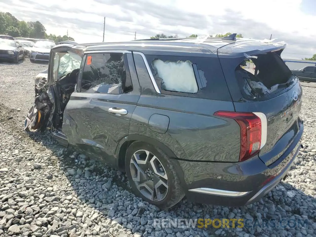 2 Photograph of a damaged car KM8R54GEXPU545428 HYUNDAI PALISADE 2023