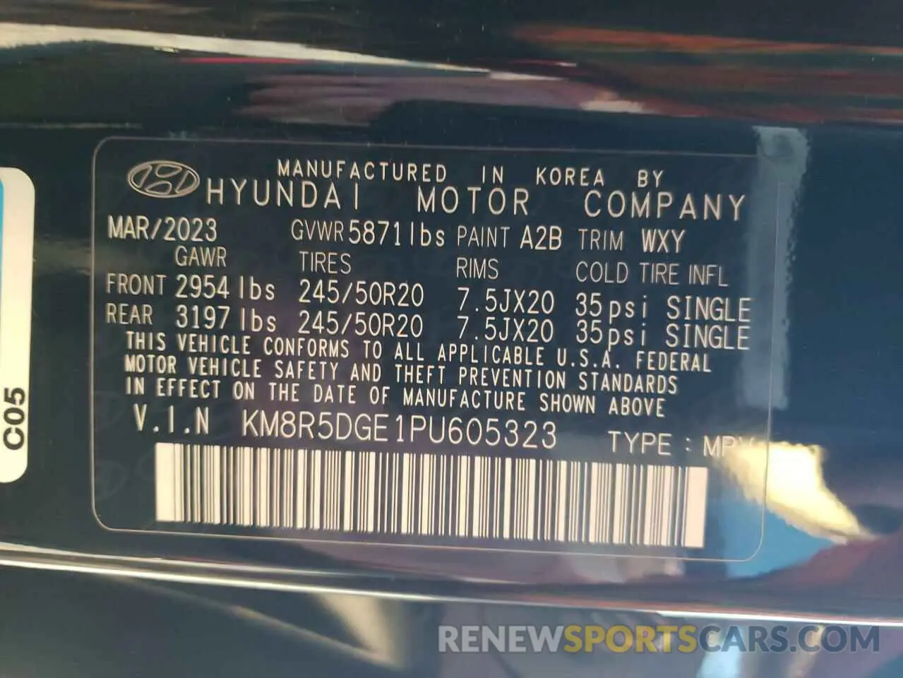 13 Photograph of a damaged car KM8R5DGE1PU605323 HYUNDAI PALISADE 2023