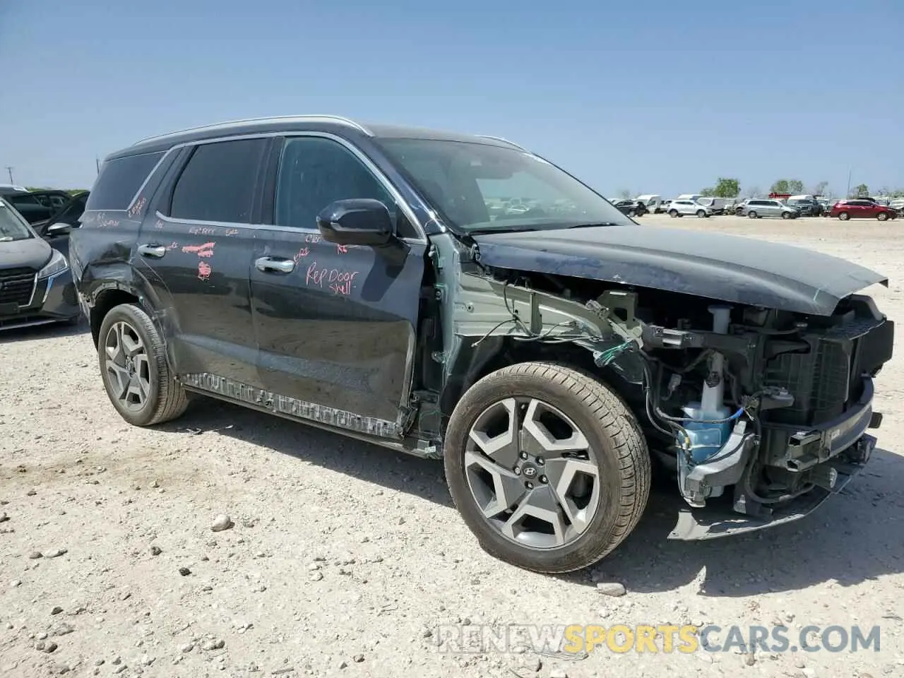 4 Photograph of a damaged car KM8R5DGE3PU633074 HYUNDAI PALISADE 2023