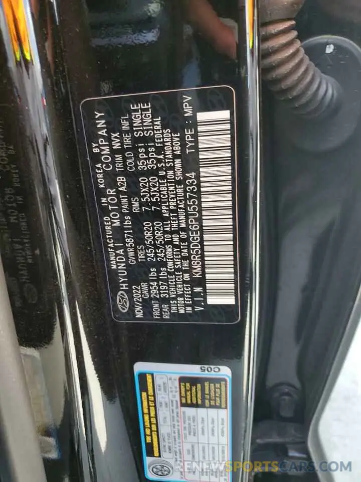 13 Photograph of a damaged car KM8R5DGE6PU557334 HYUNDAI PALISADE 2023
