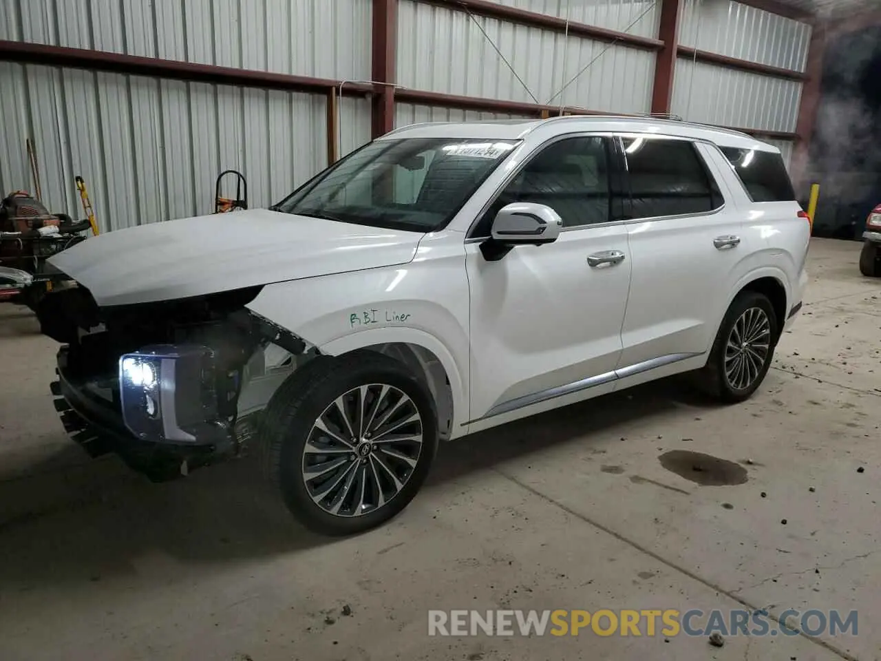 1 Photograph of a damaged car KM8R5DGE6PU599857 HYUNDAI PALISADE 2023