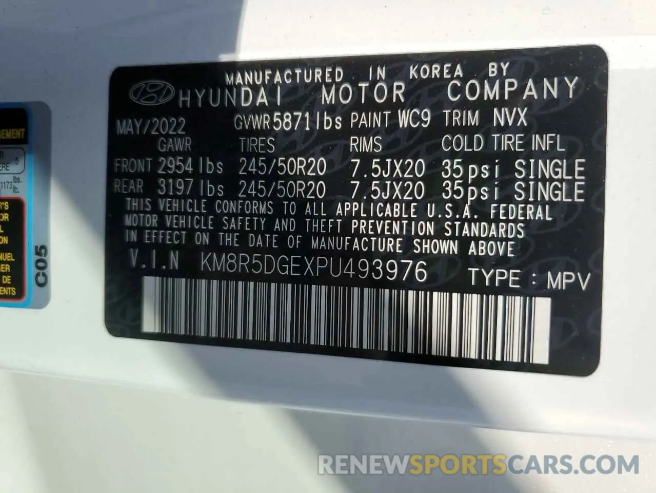 13 Photograph of a damaged car KM8R5DGEXPU493976 HYUNDAI PALISADE 2023
