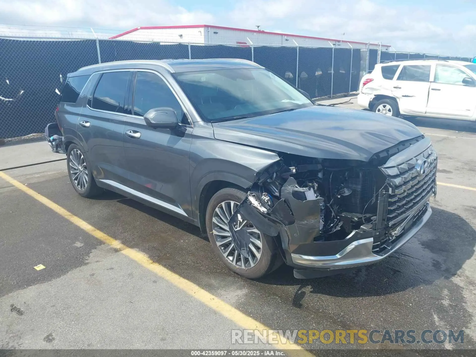 1 Photograph of a damaged car KM8R74GE3PU625518 HYUNDAI PALISADE 2023