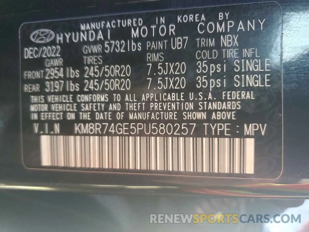 13 Photograph of a damaged car KM8R74GE5PU580257 HYUNDAI PALISADE 2023