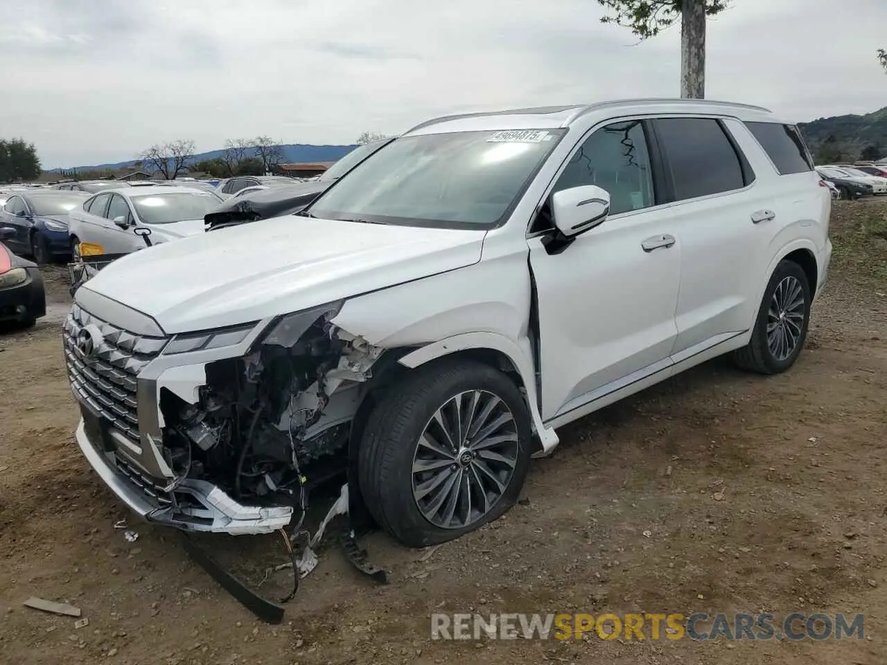 1 Photograph of a damaged car KM8R74GE7PU516883 HYUNDAI PALISADE 2023