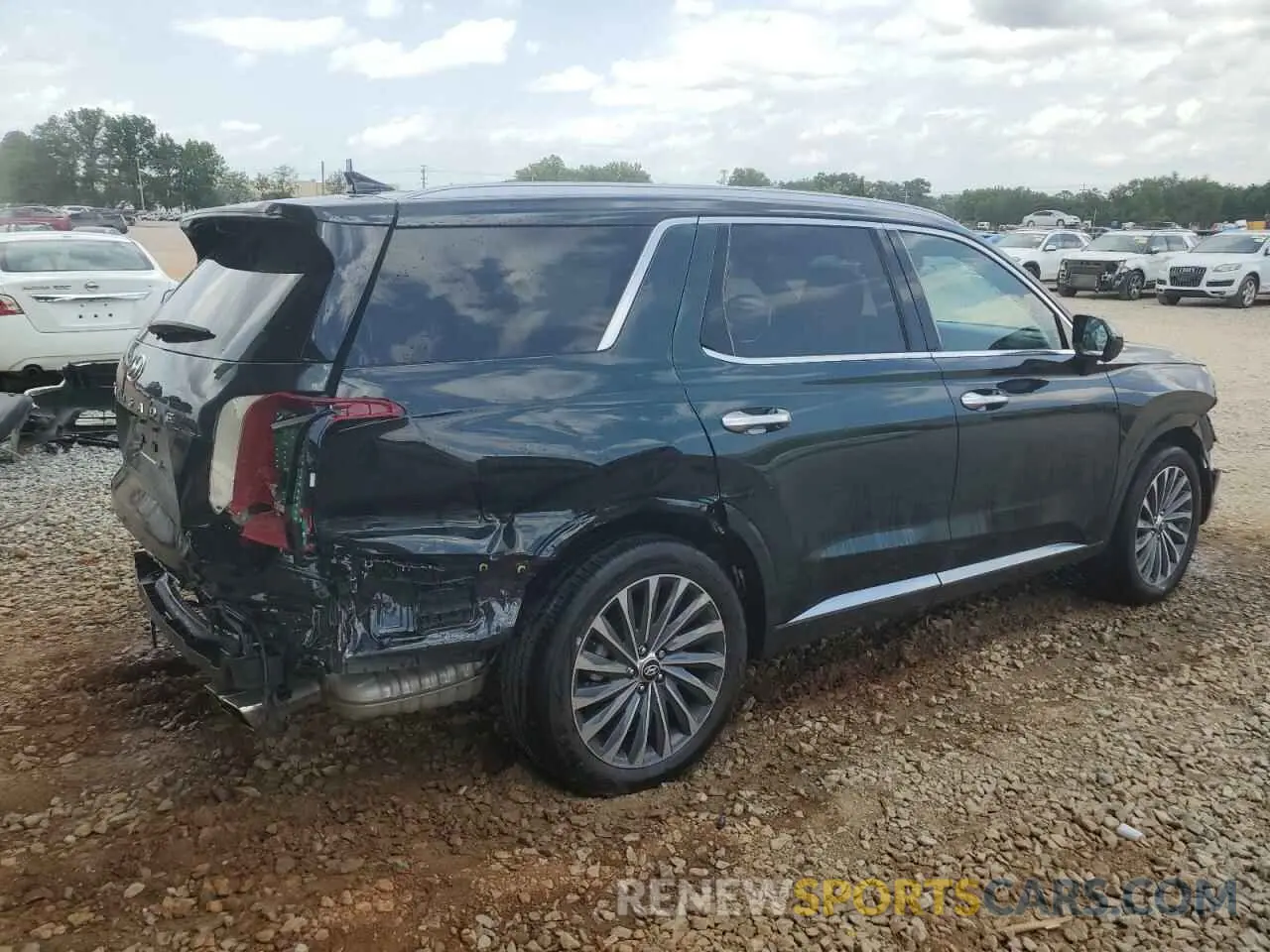 3 Photograph of a damaged car KM8R74GE9PU626706 HYUNDAI PALISADE 2023
