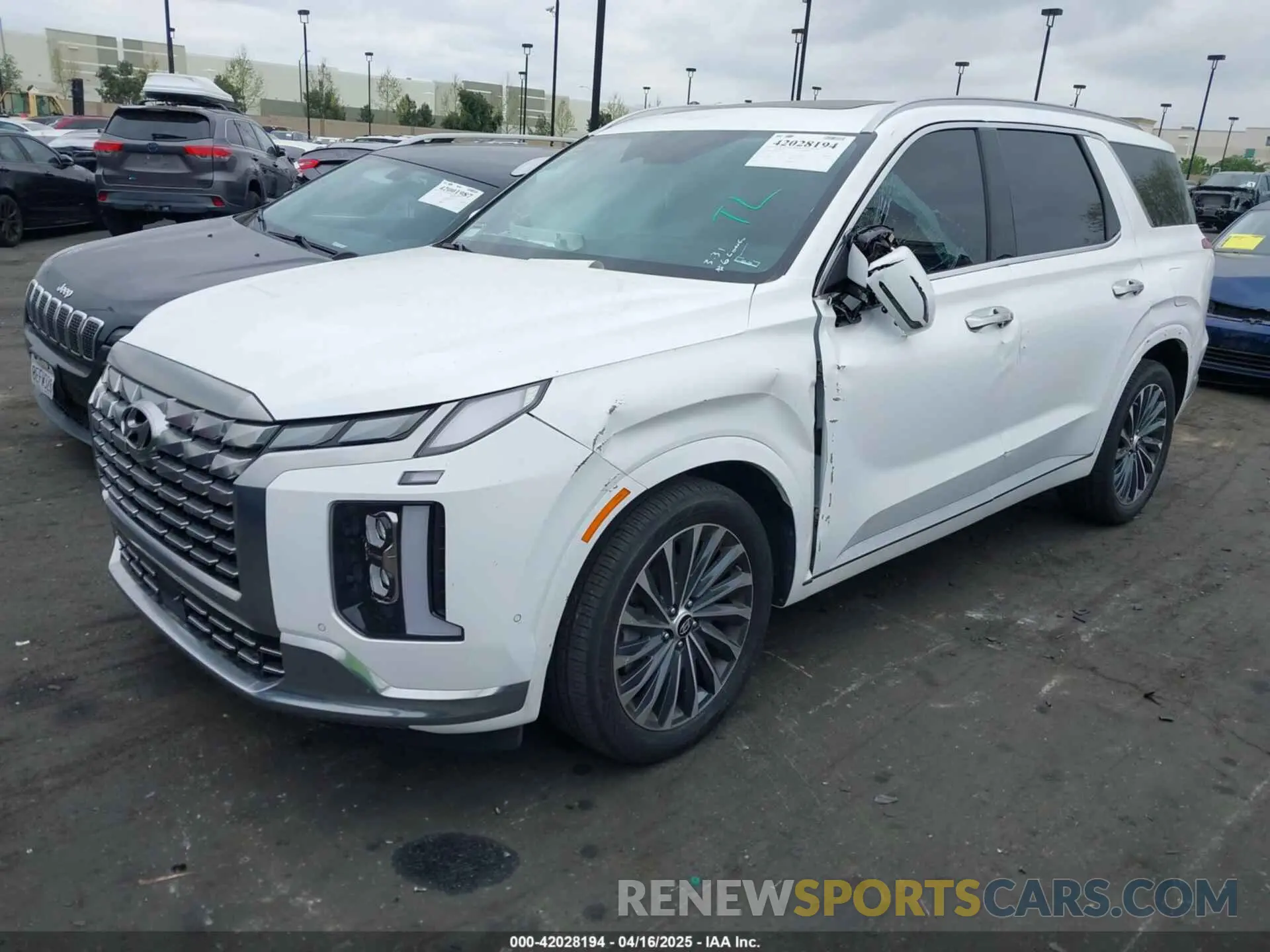 2 Photograph of a damaged car KM8R74GEXPU516330 HYUNDAI PALISADE 2023