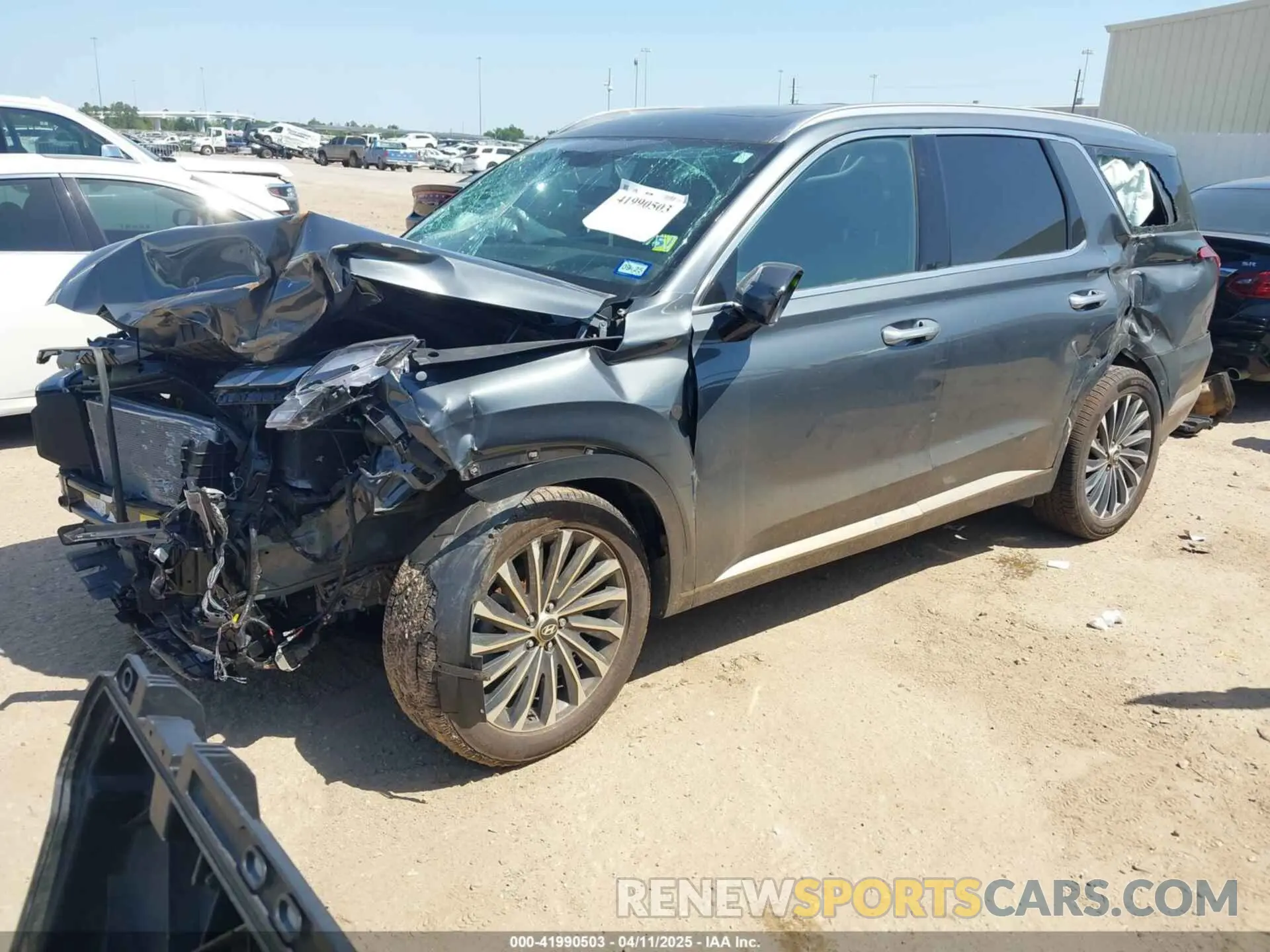 2 Photograph of a damaged car KM8R74GEXPU517333 HYUNDAI PALISADE 2023