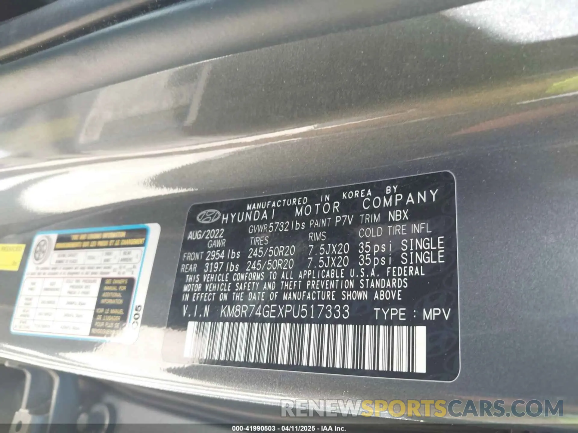 9 Photograph of a damaged car KM8R74GEXPU517333 HYUNDAI PALISADE 2023