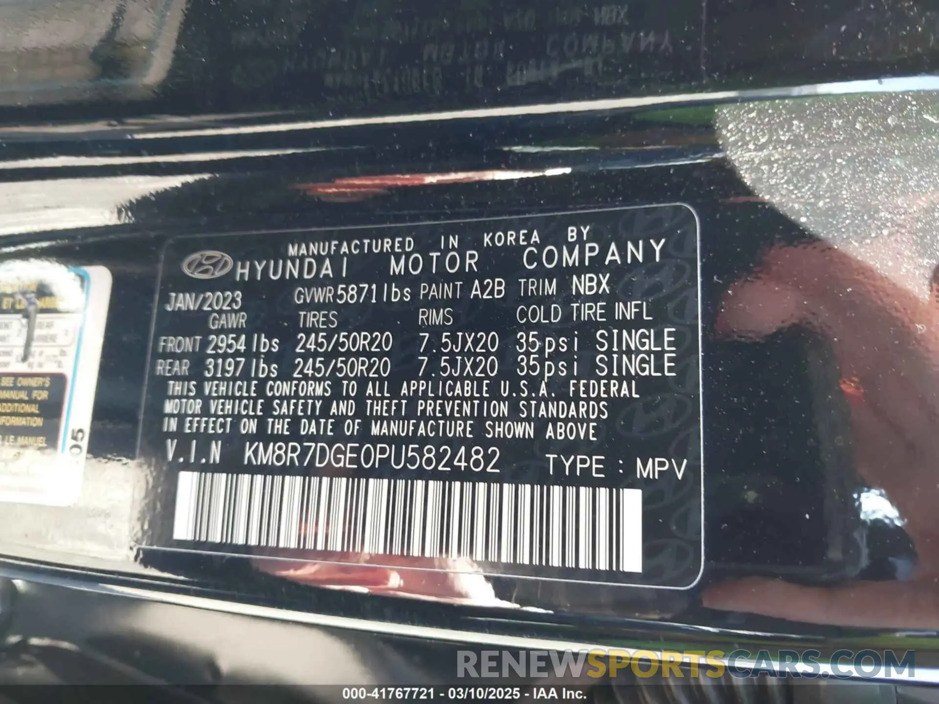 9 Photograph of a damaged car KM8R7DGE0PU582482 HYUNDAI PALISADE 2023