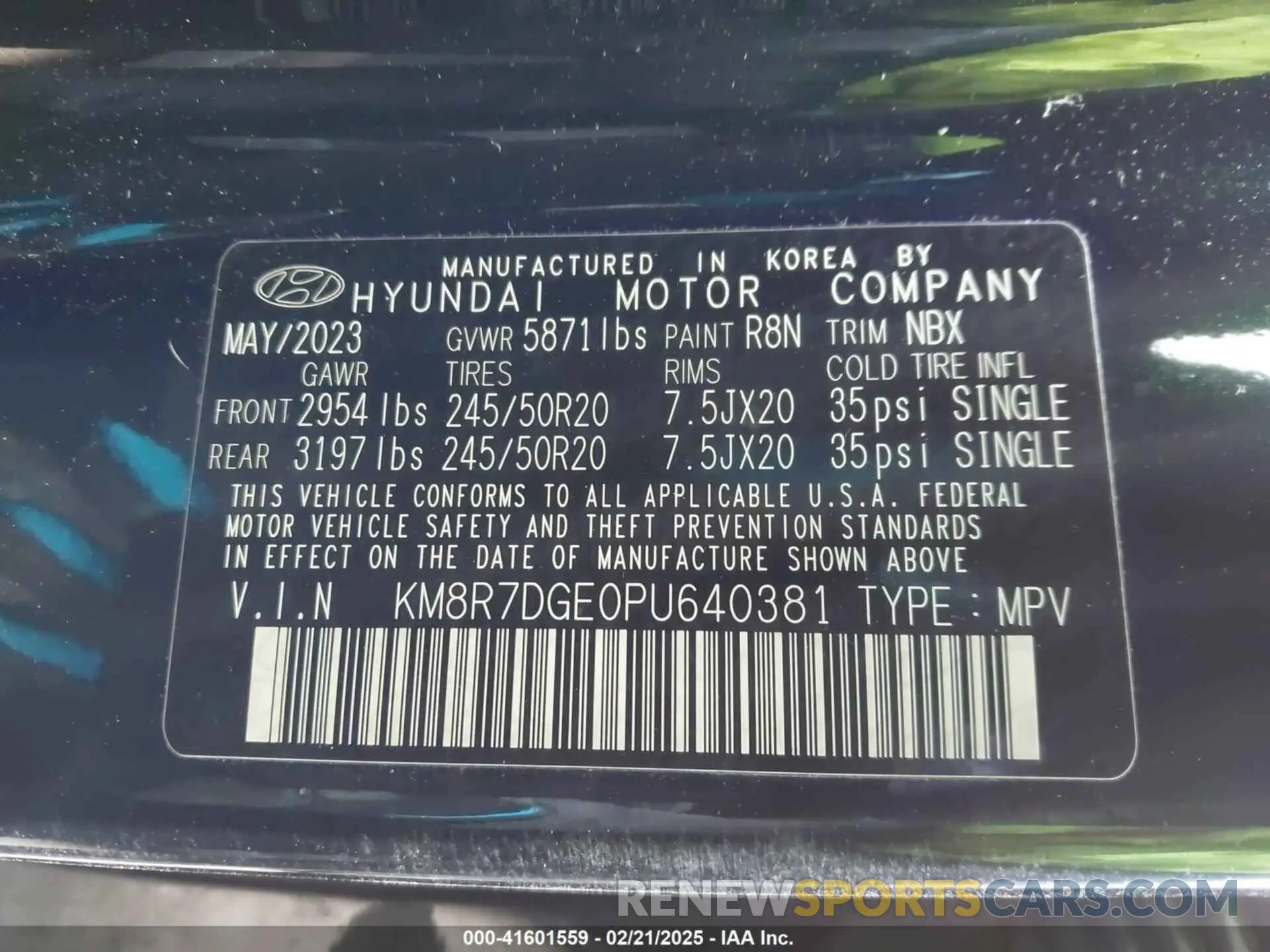 9 Photograph of a damaged car KM8R7DGE0PU640381 HYUNDAI PALISADE 2023