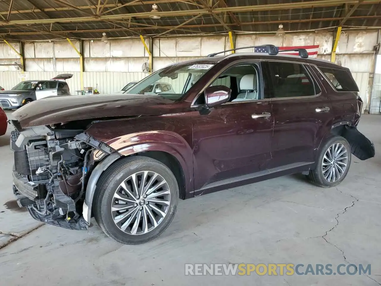 1 Photograph of a damaged car KM8R7DGE0PU643247 HYUNDAI PALISADE 2023