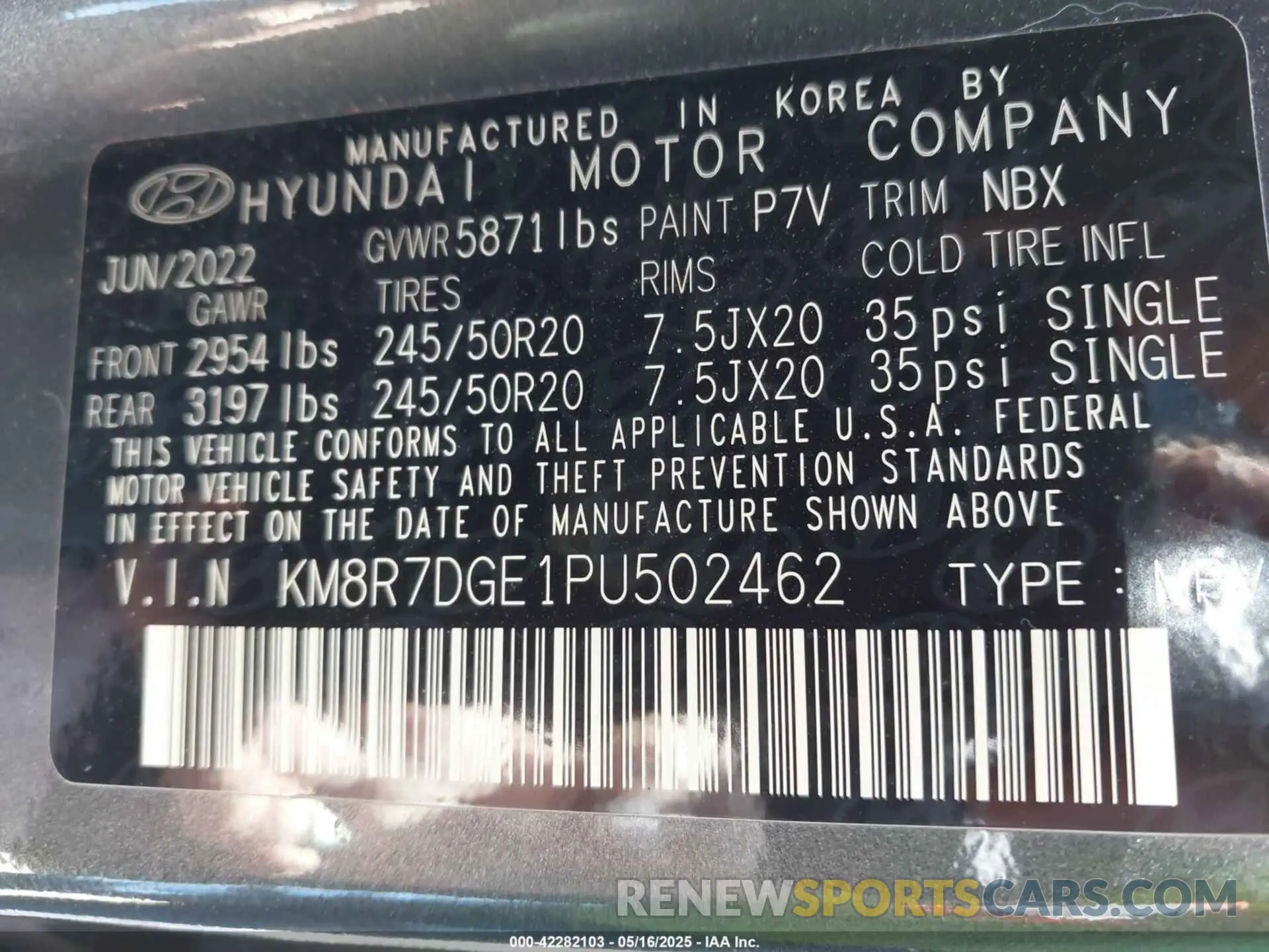 9 Photograph of a damaged car KM8R7DGE1PU502462 HYUNDAI PALISADE 2023