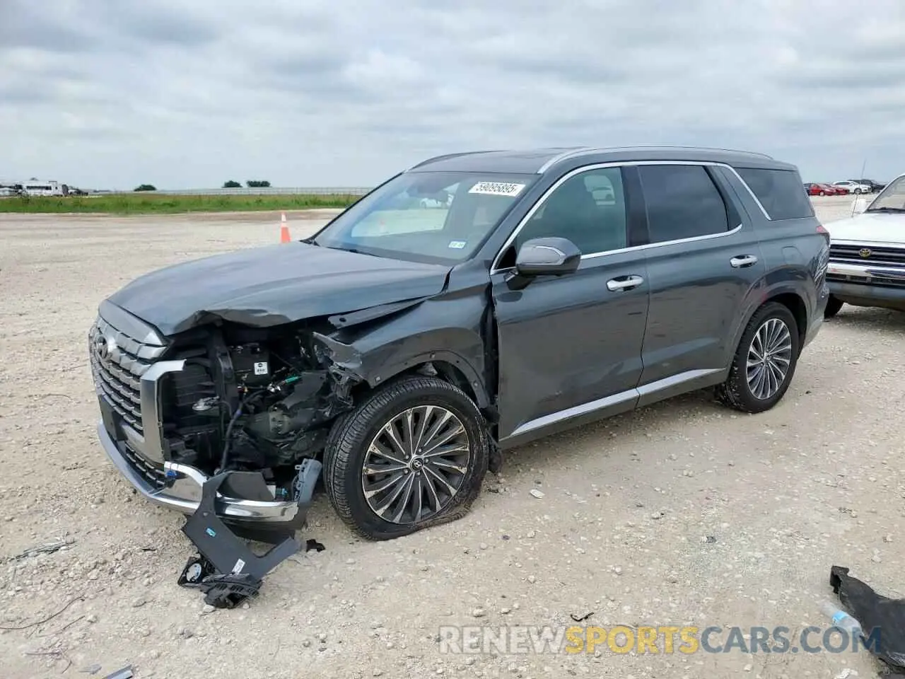 1 Photograph of a damaged car KM8R7DGE3PU579169 HYUNDAI PALISADE 2023