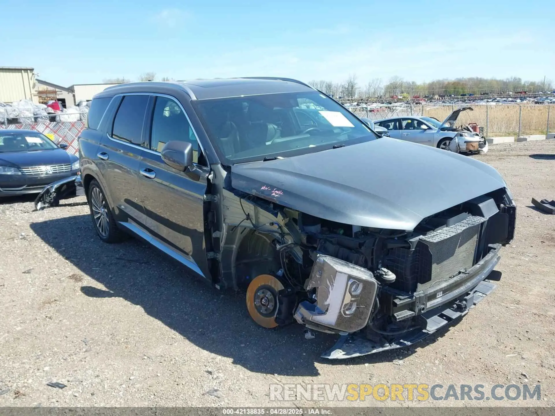 1 Photograph of a damaged car KM8R7DGE9PU591567 HYUNDAI PALISADE 2023