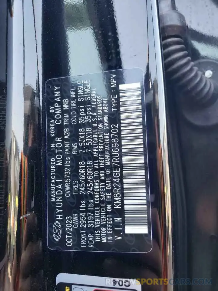 14 Photograph of a damaged car KM8R24GE7RU698702 HYUNDAI PALISADE 2024