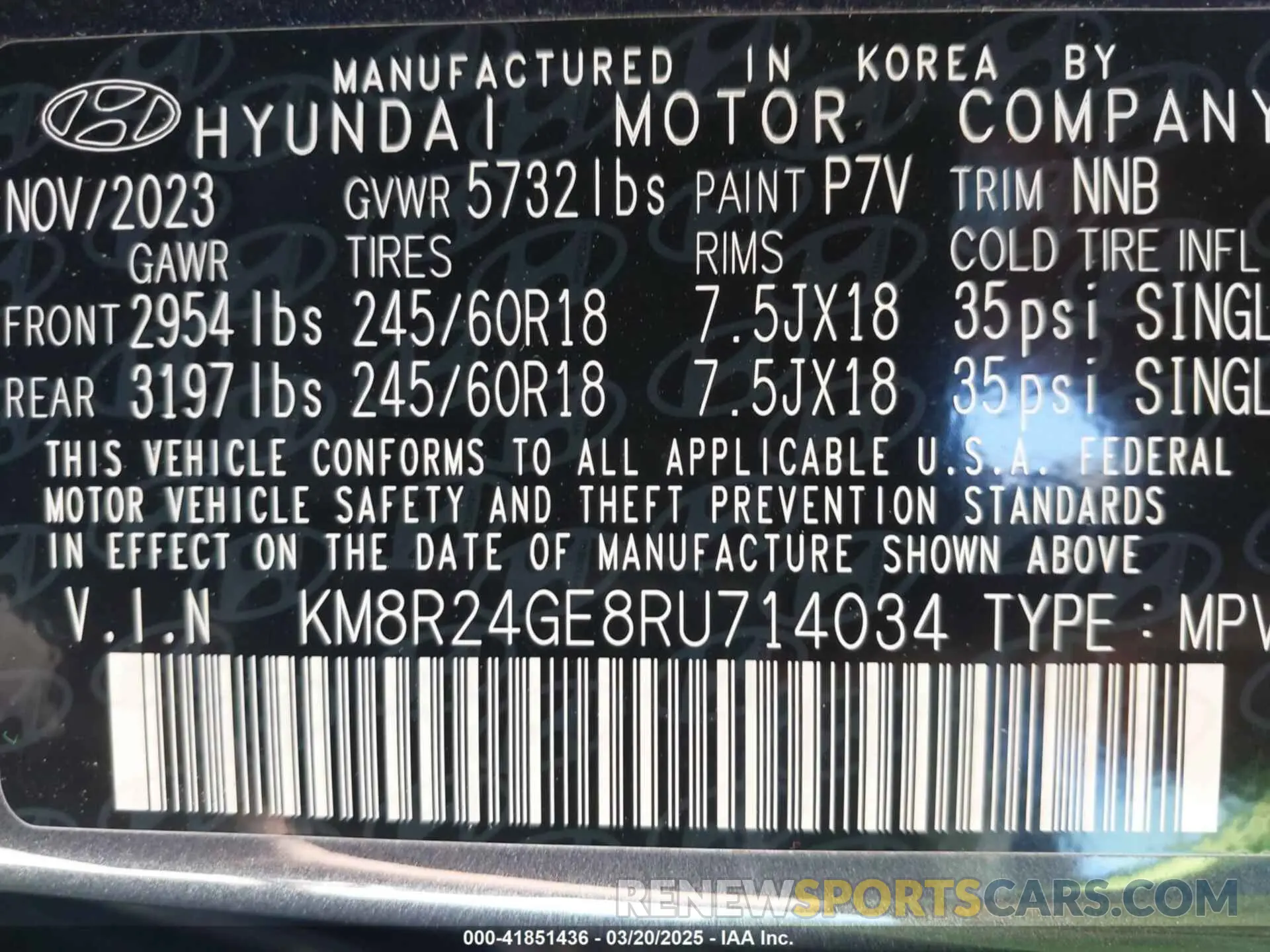 9 Photograph of a damaged car KM8R24GE8RU714034 HYUNDAI PALISADE 2024