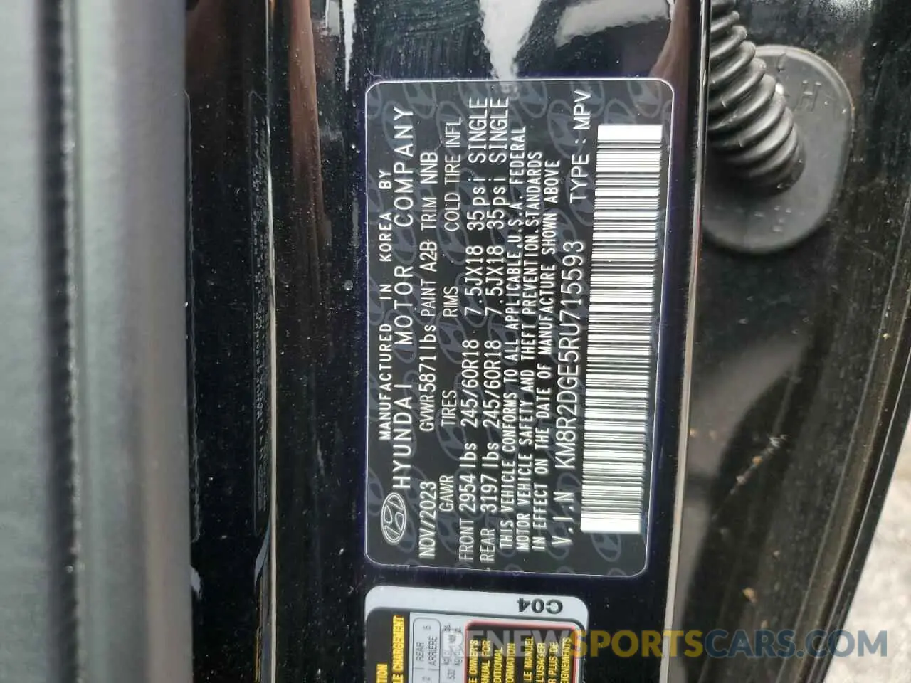 13 Photograph of a damaged car KM8R2DGE5RU715593 HYUNDAI PALISADE 2024