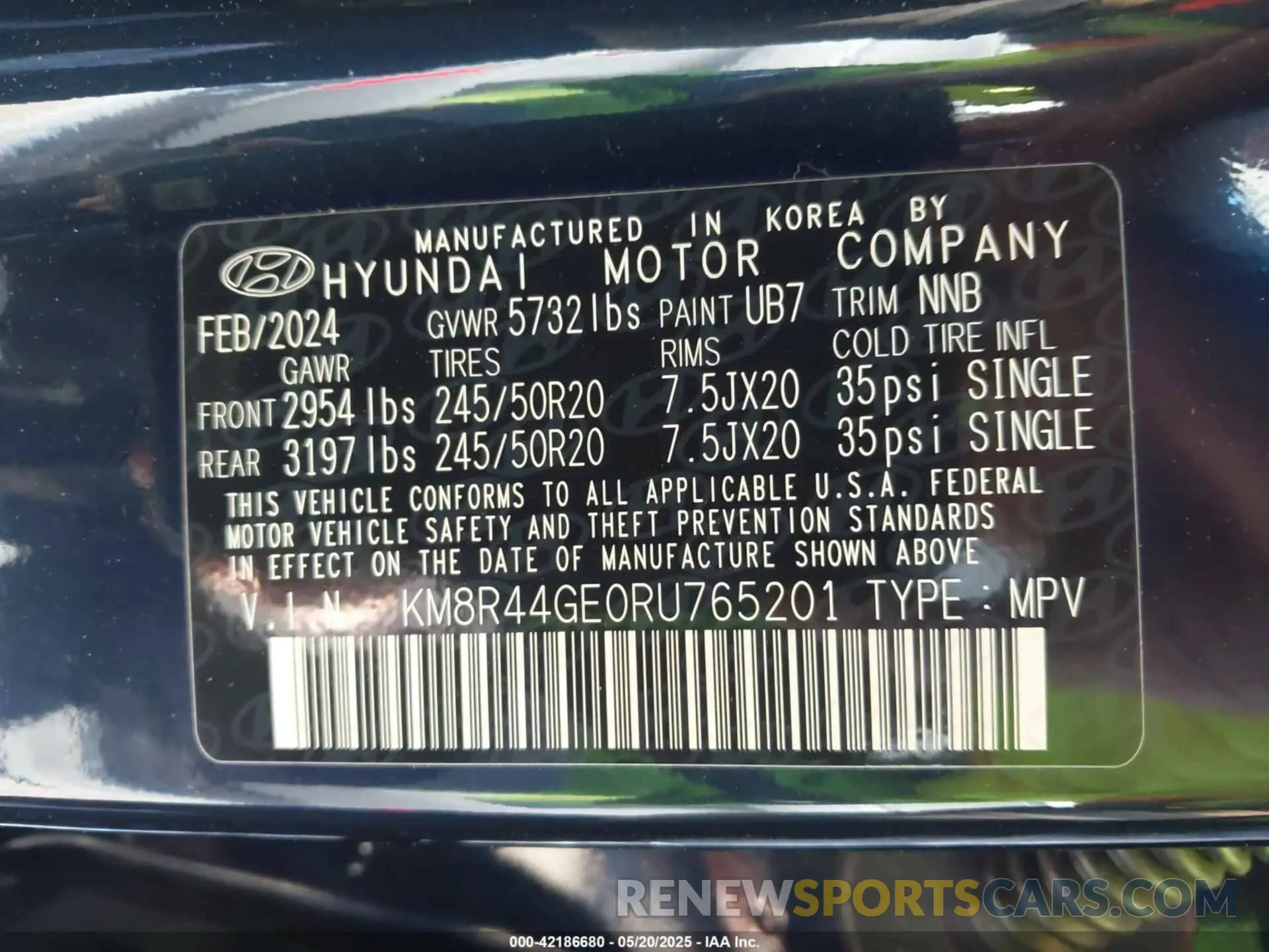 9 Photograph of a damaged car KM8R44GE0RU765201 HYUNDAI PALISADE 2024