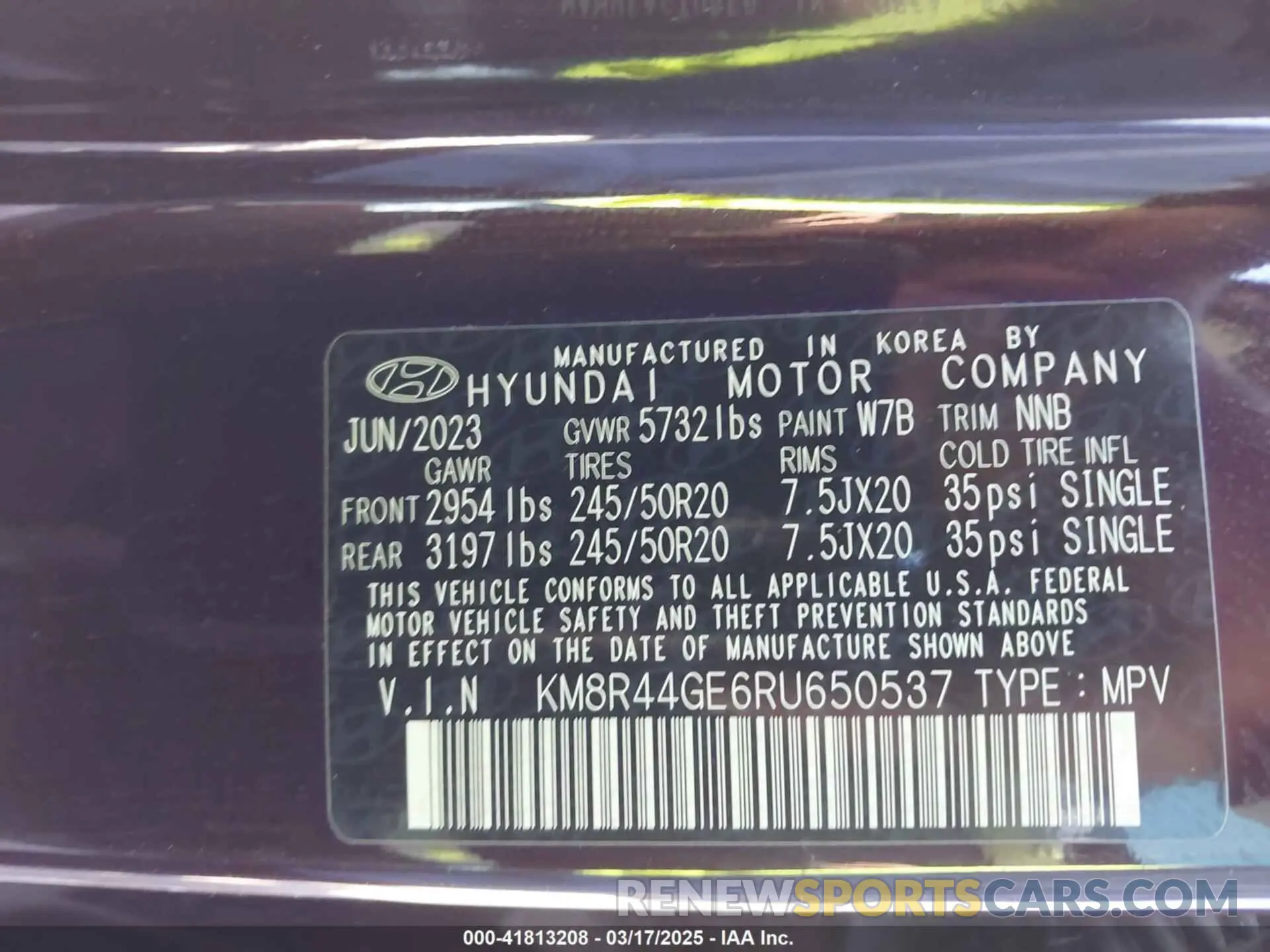 9 Photograph of a damaged car KM8R44GE6RU650537 HYUNDAI PALISADE 2024