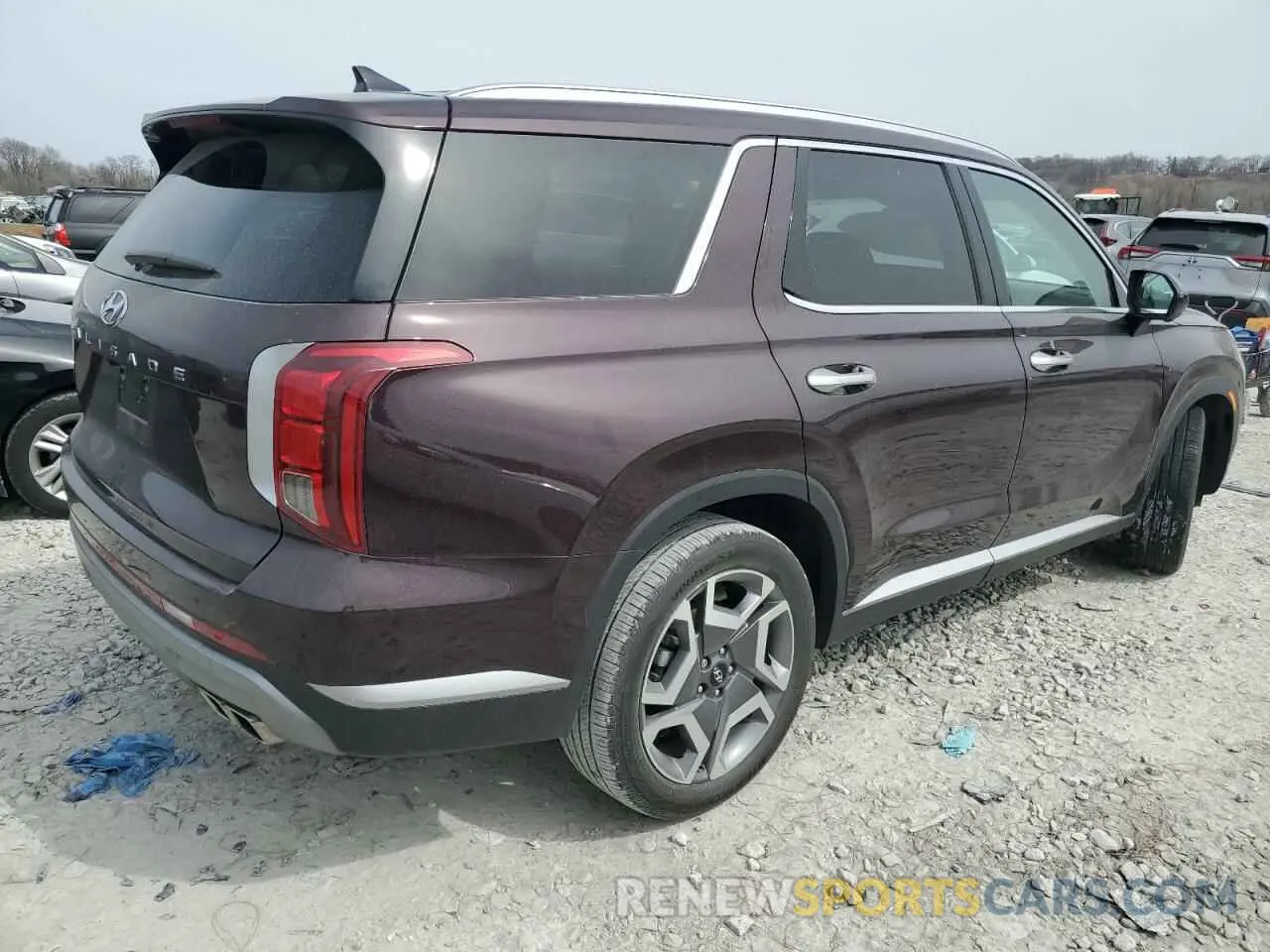 3 Photograph of a damaged car KM8R44GEXRU704020 HYUNDAI PALISADE 2024
