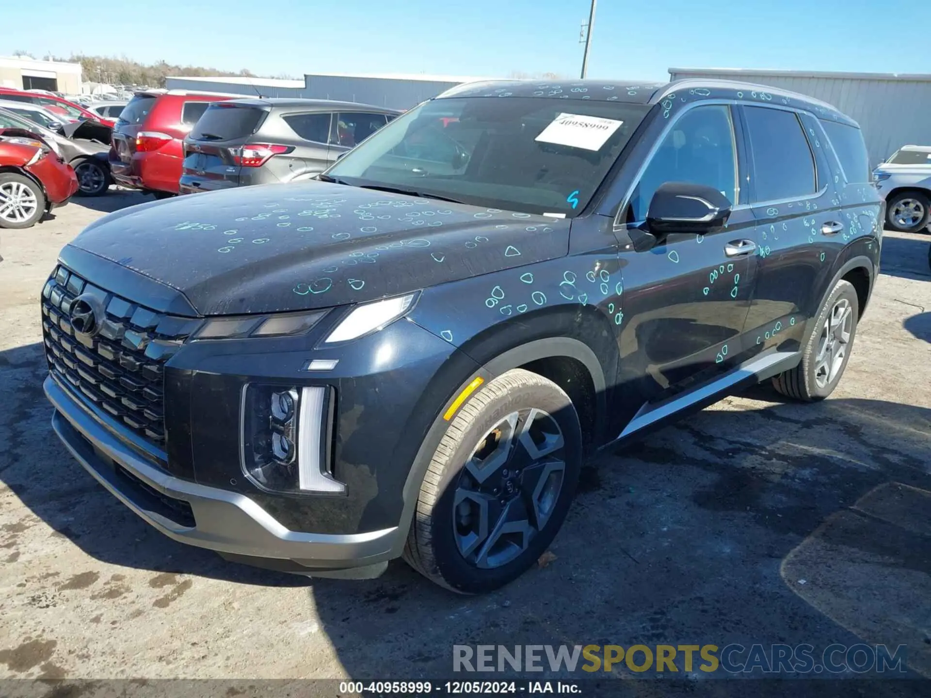 2 Photograph of a damaged car KM8R44GEXRU760586 HYUNDAI PALISADE 2024