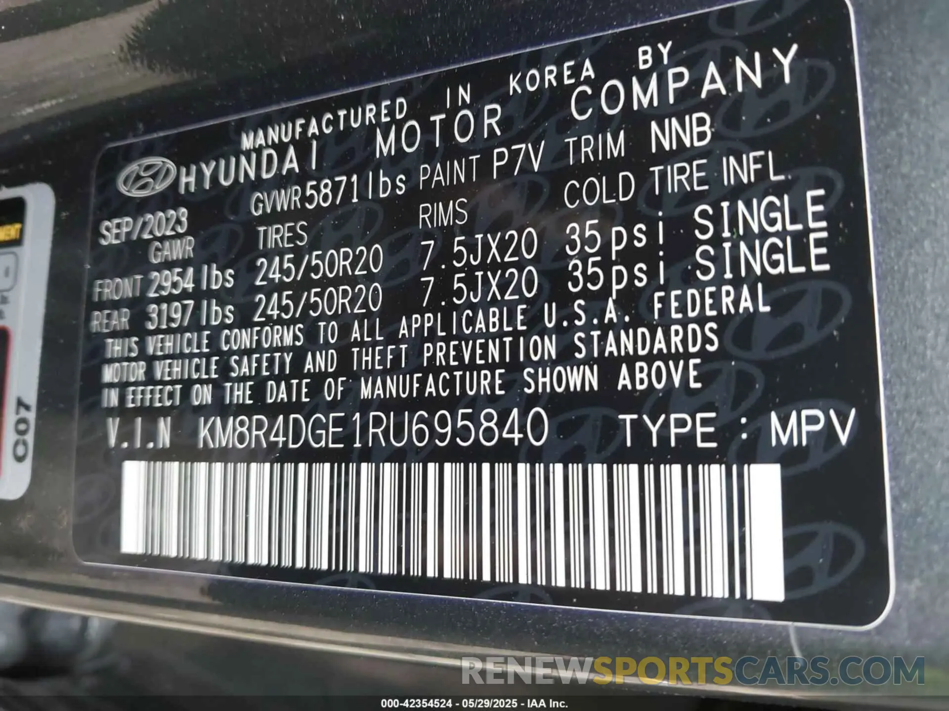 9 Photograph of a damaged car KM8R4DGE1RU695840 HYUNDAI PALISADE 2024