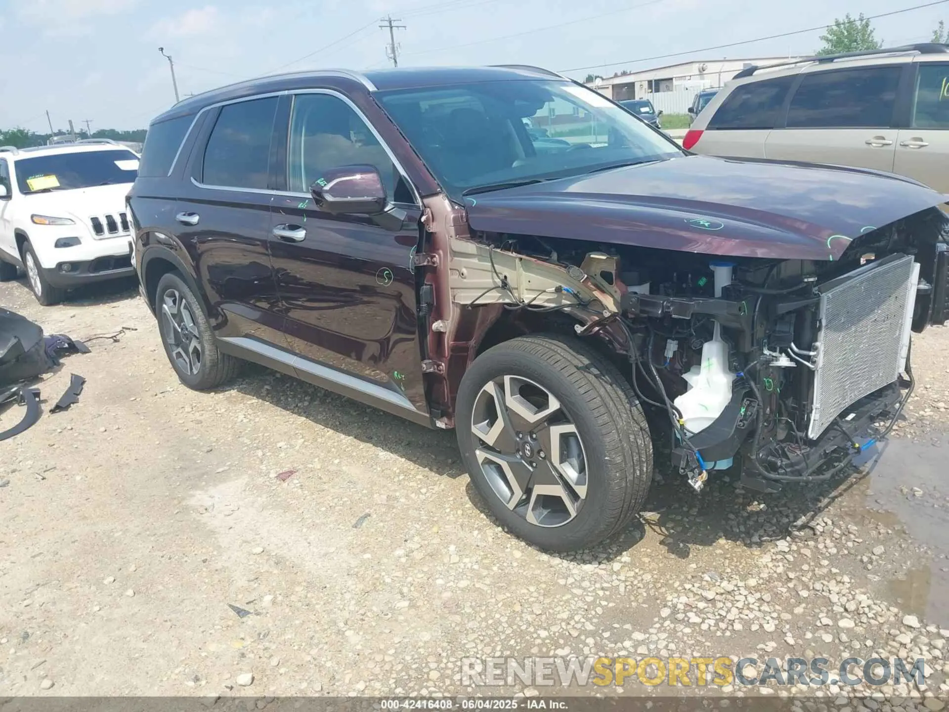 1 Photograph of a damaged car KM8R4DGE7RU807203 HYUNDAI PALISADE 2024