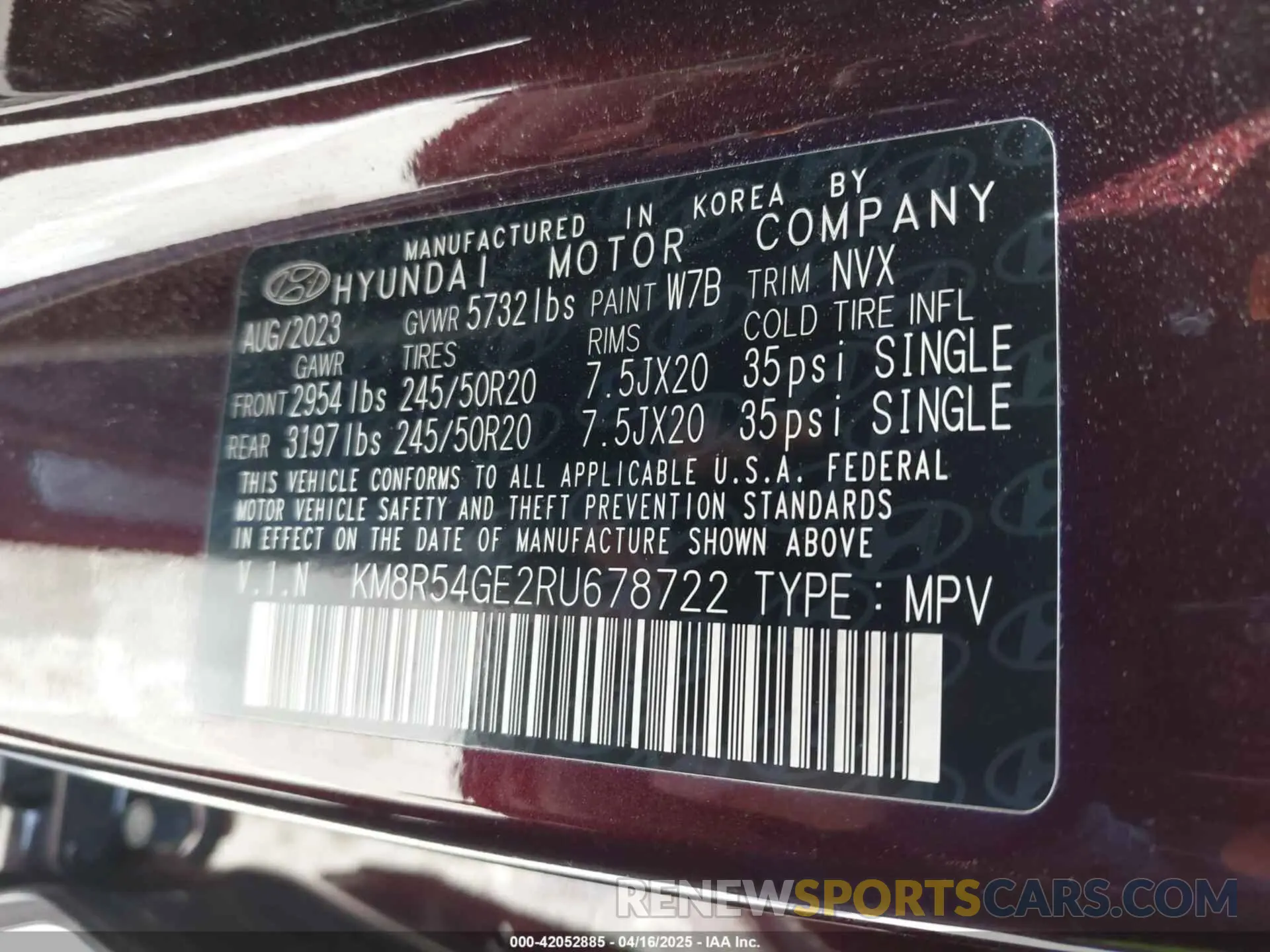 9 Photograph of a damaged car KM8R54GE2RU678722 HYUNDAI PALISADE 2024