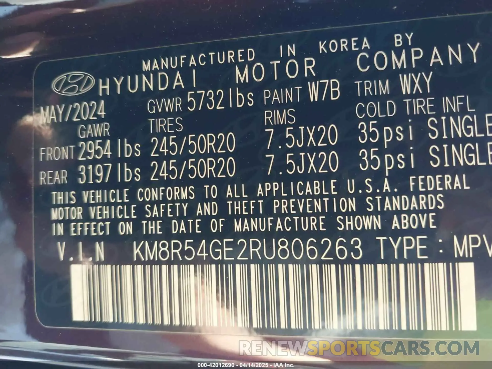 9 Photograph of a damaged car KM8R54GE2RU806263 HYUNDAI PALISADE 2024