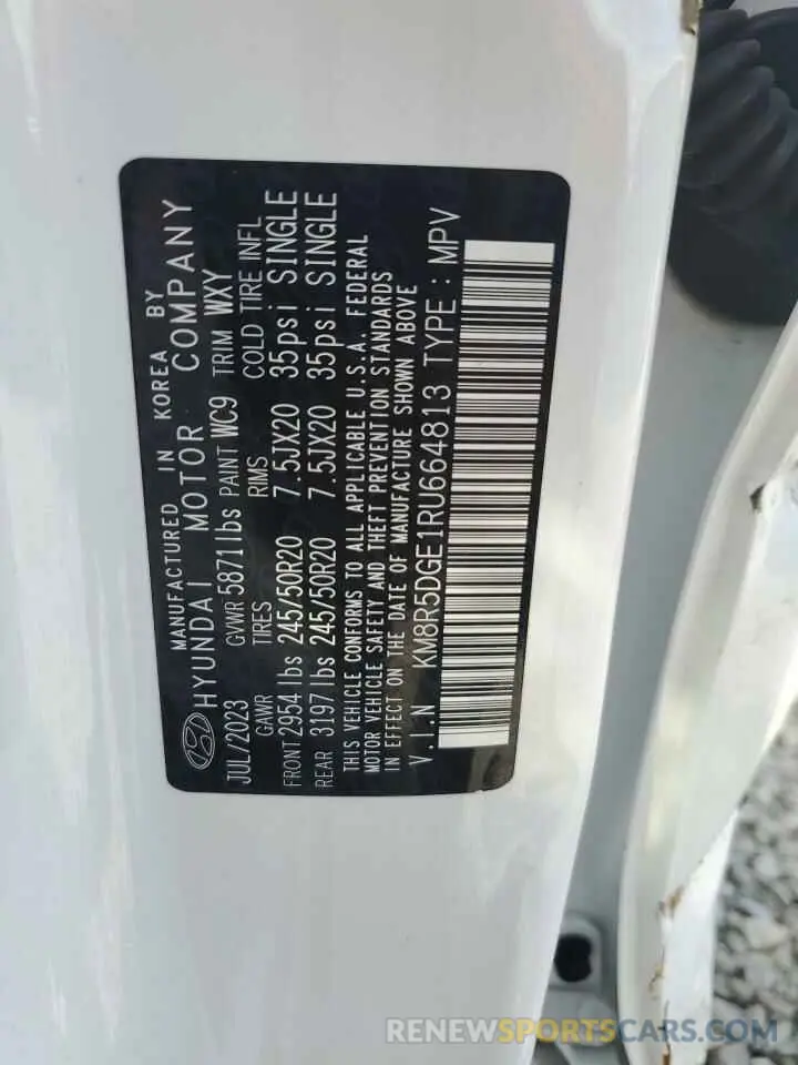 13 Photograph of a damaged car KM8R5DGE1RU664813 HYUNDAI PALISADE 2024