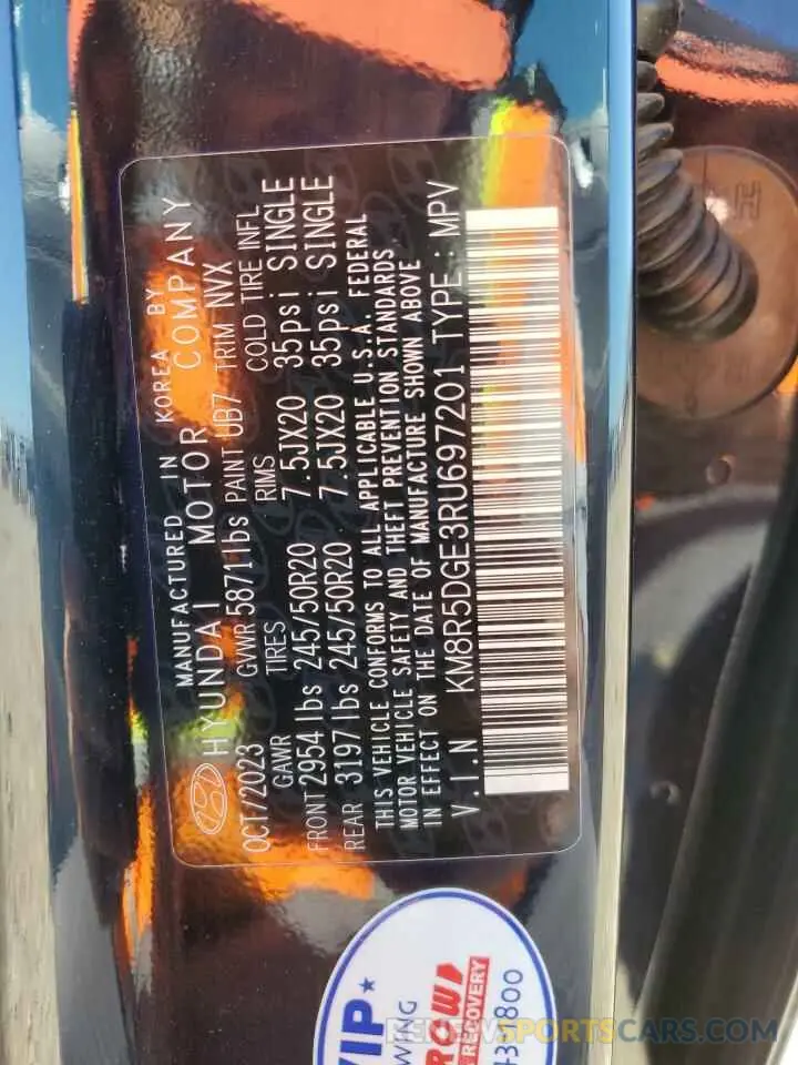 14 Photograph of a damaged car KM8R5DGE3RU697201 HYUNDAI PALISADE 2024