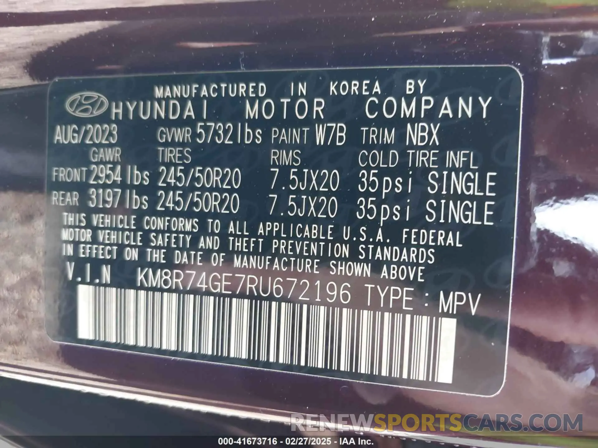 9 Photograph of a damaged car KM8R74GE7RU672196 HYUNDAI PALISADE 2024
