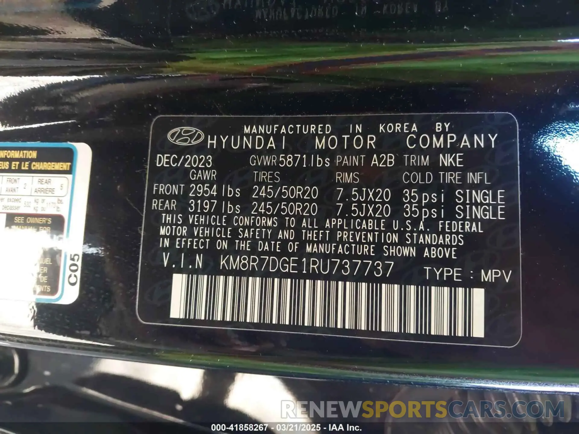 9 Photograph of a damaged car KM8R7DGE1RU737737 HYUNDAI PALISADE 2024