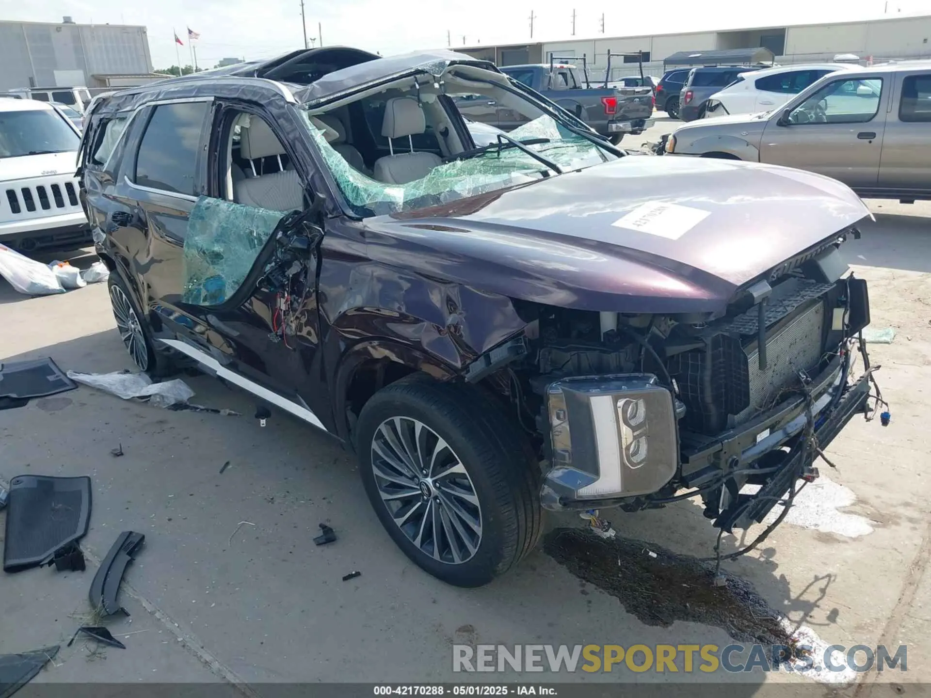 1 Photograph of a damaged car KM8R7DGE2RU698348 HYUNDAI PALISADE 2024