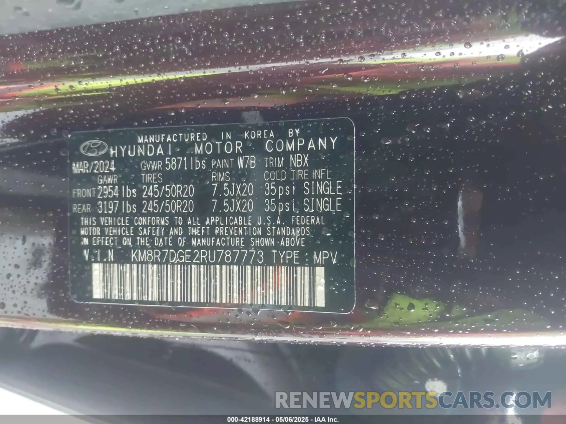 9 Photograph of a damaged car KM8R7DGE2RU787773 HYUNDAI PALISADE 2024