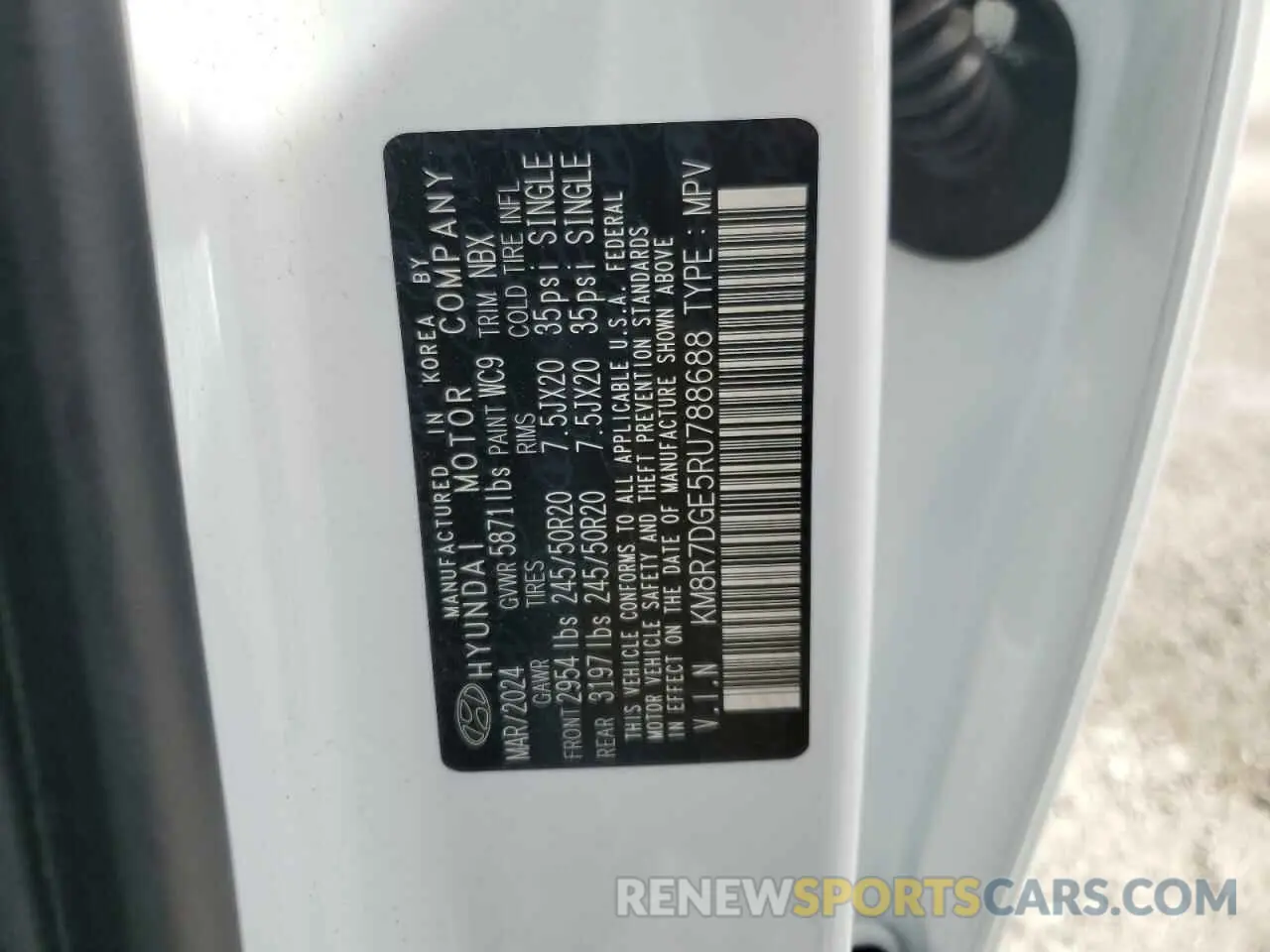 14 Photograph of a damaged car KM8R7DGE5RU788688 HYUNDAI PALISADE 2024