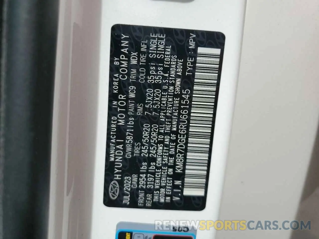 13 Photograph of a damaged car KM8R7DGE6RU661545 HYUNDAI PALISADE 2024