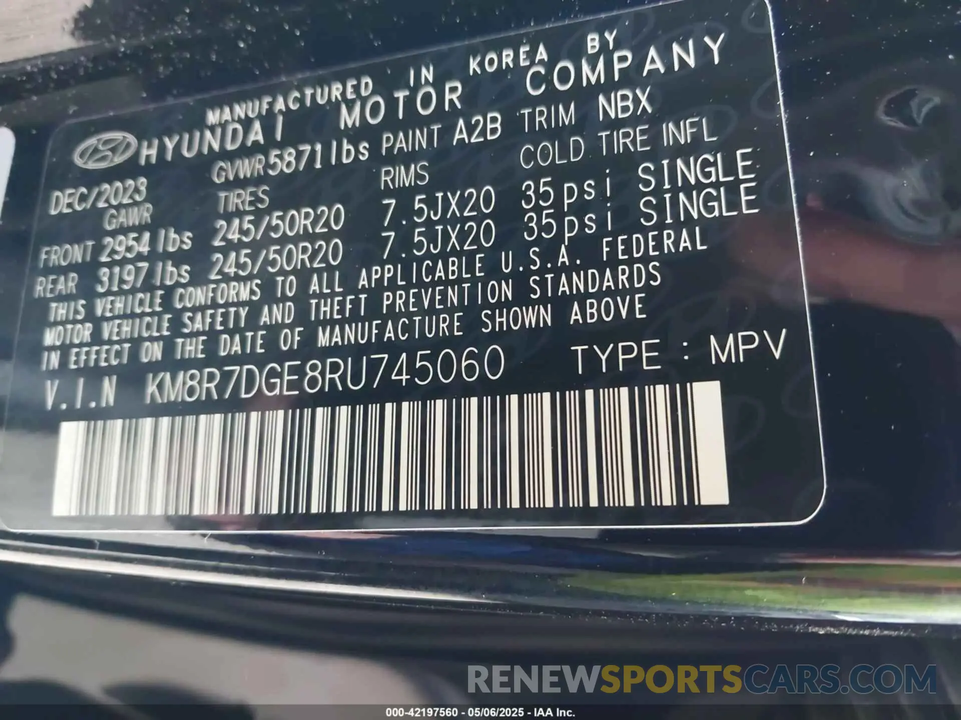 9 Photograph of a damaged car KM8R7DGE8RU745060 HYUNDAI PALISADE 2024