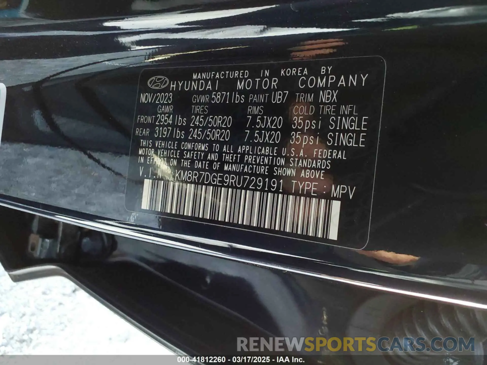 9 Photograph of a damaged car KM8R7DGE9RU729191 HYUNDAI PALISADE 2024