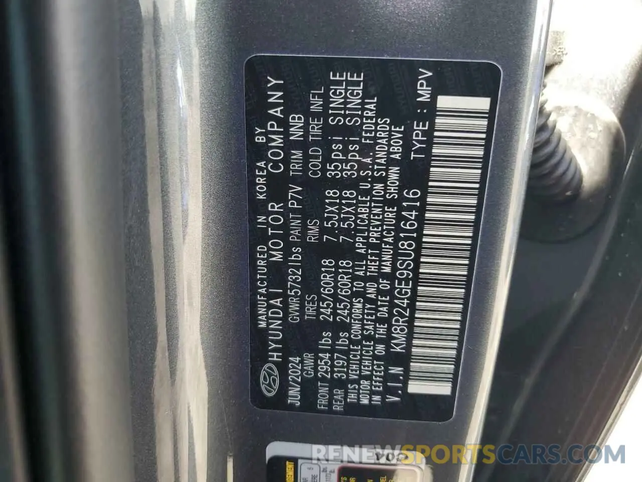 13 Photograph of a damaged car KM8R24GE9SU816416 HYUNDAI PALISADE 2025
