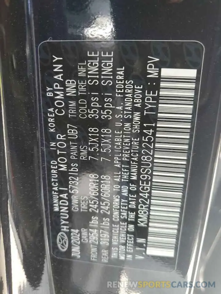 14 Photograph of a damaged car KM8R24GE9SU822541 HYUNDAI PALISADE 2025