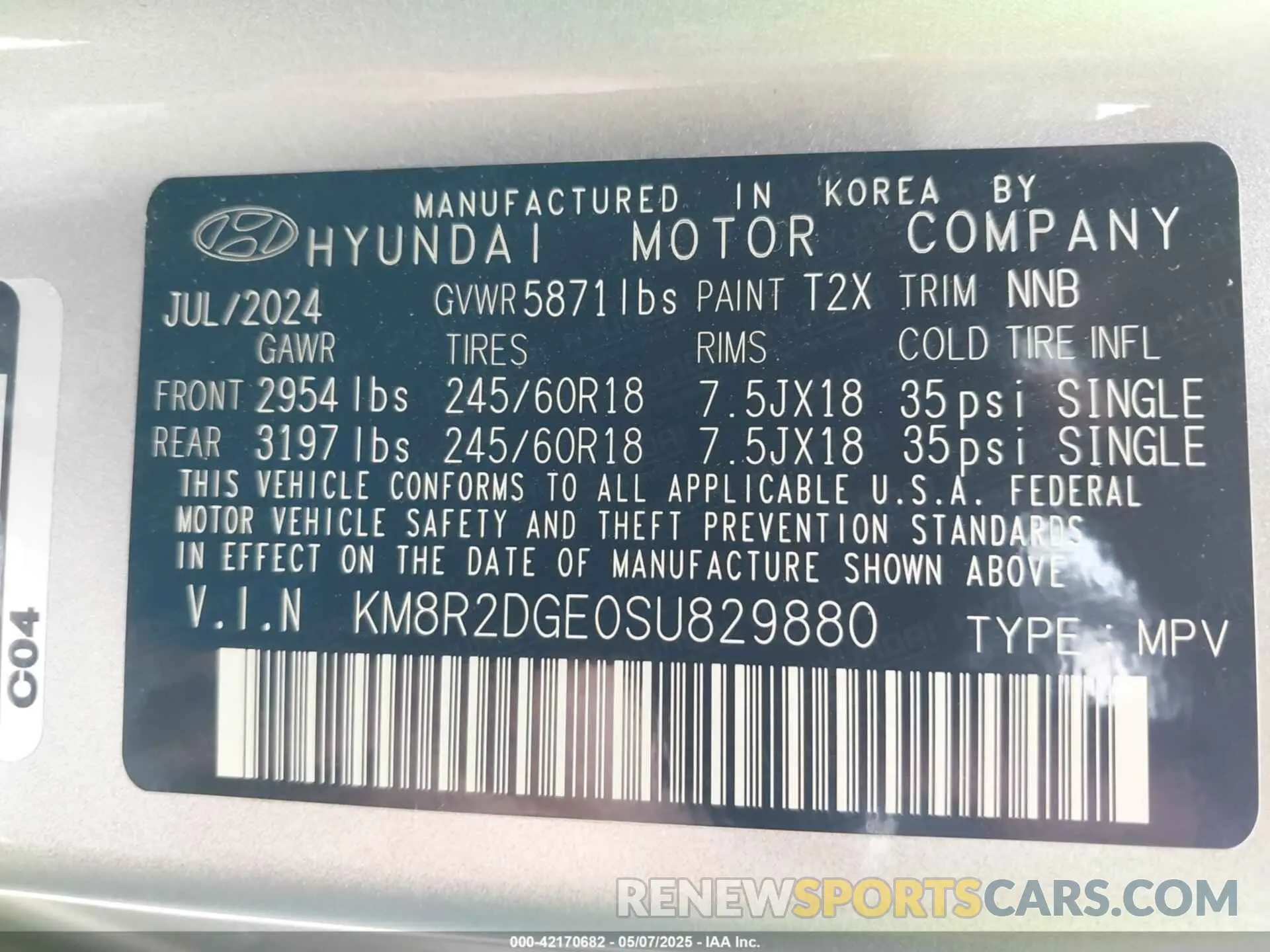 9 Photograph of a damaged car KM8R2DGE0SU829880 HYUNDAI PALISADE 2025