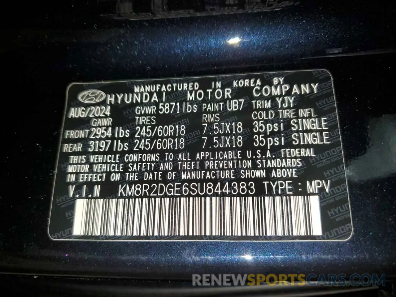 13 Photograph of a damaged car KM8R2DGE6SU844383 HYUNDAI PALISADE 2025
