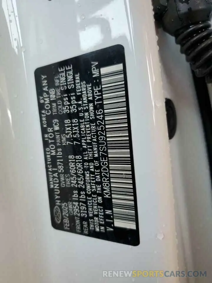 13 Photograph of a damaged car KM8R2DGE7SU925246 HYUNDAI PALISADE 2025