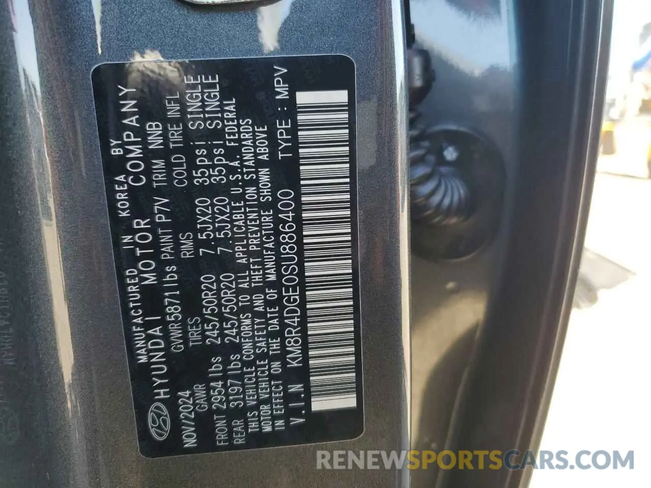 15 Photograph of a damaged car KM8R4DGE0SU886400 HYUNDAI PALISADE 2025